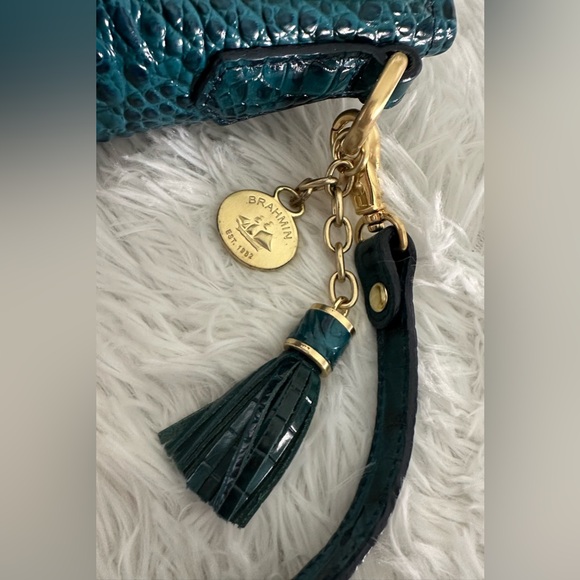 Brahmin Mini  Kathleen Croc Embossed Leather Crossbody Bag Handbag - Picture 7 of 10